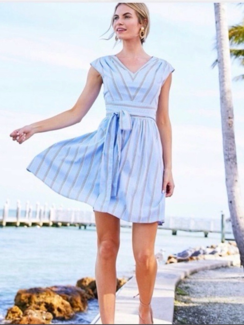 Vineyard Vines Nicholls Seersucker Dress